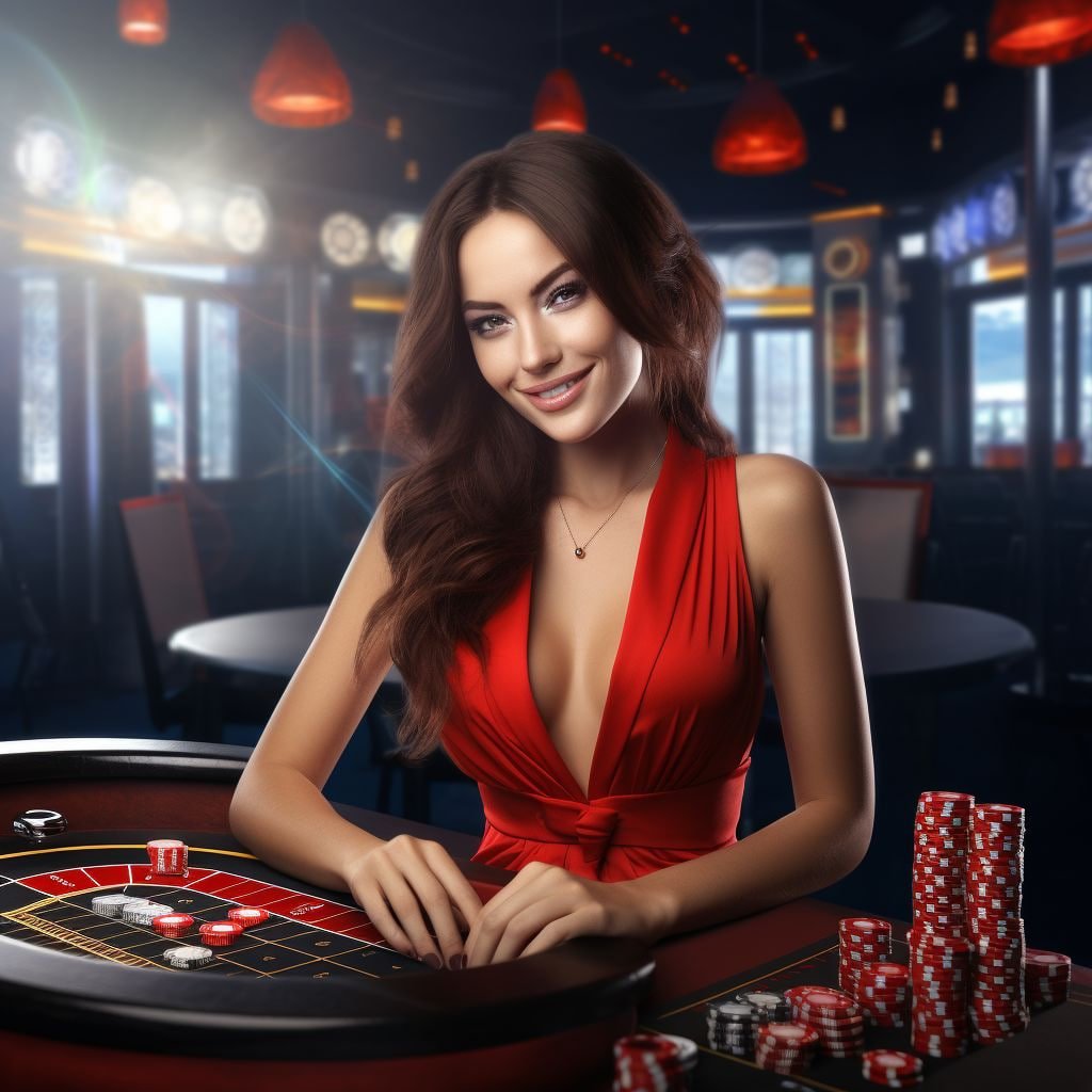 Ilustrasi kasino online seru dengan game slot, live casino dan sportsbook